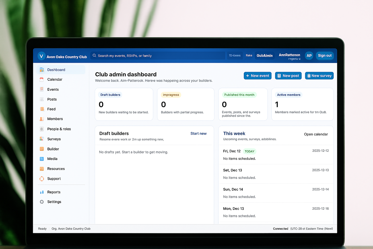 Verity dashboard placeholder